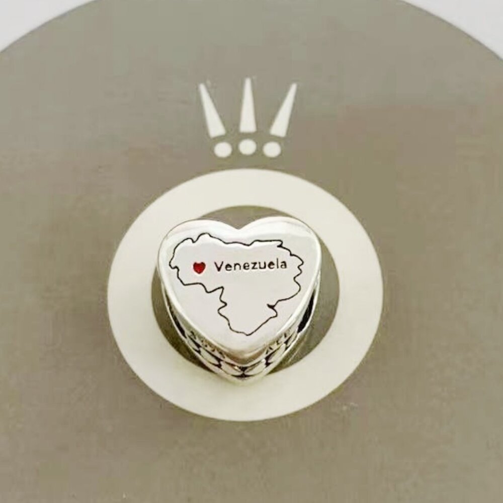 Pandora Venezuela Map Exclusive Heart Charm
